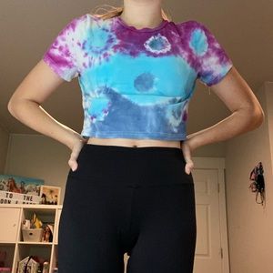 Womens S Tie-Dye Crop Top